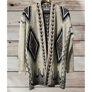 Desheng Cardigan Sweater Size Measurement Photos Cream‎ Aztec/Western Open